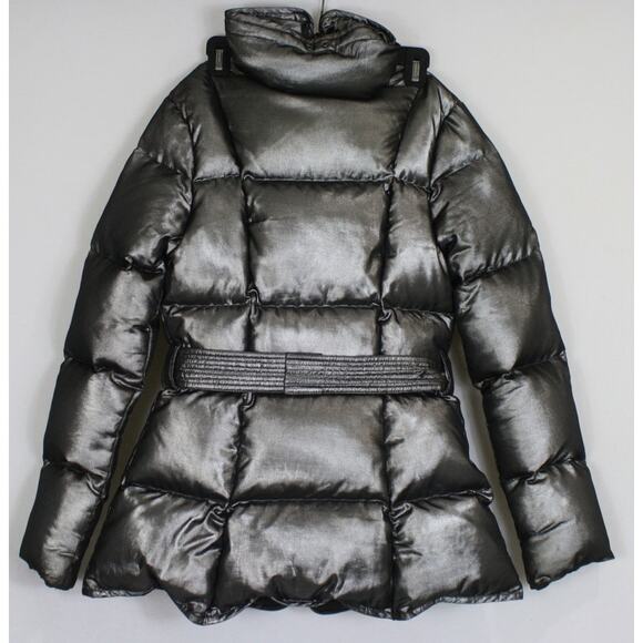 Vintage Ralph Lauren Metallic Silver Down Filled Womens Puffer Jacket Coat M - Picture 5 of 8